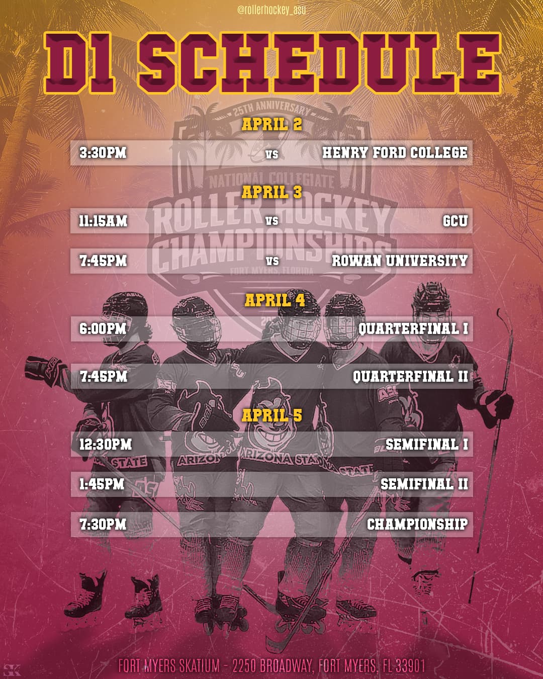 National Championship D1 Schedule